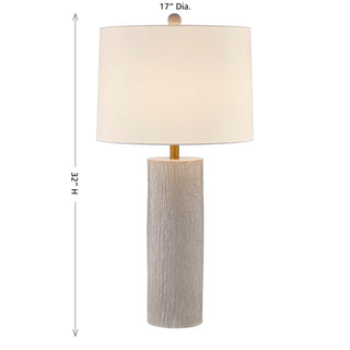 Amanda One Light Table Lamp in Distressed White