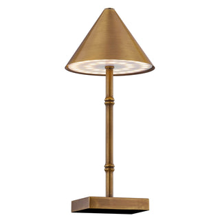 Mae LED Table Lamp in Brass Bamboo