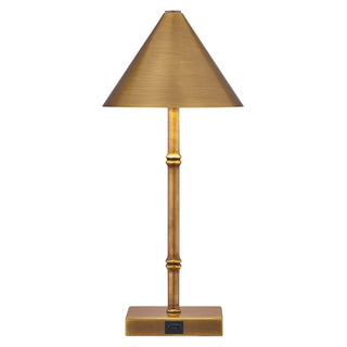 Mae LED Table Lamp in Brass Bamboo