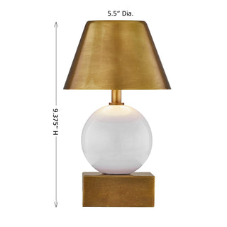 Silas LED Table Lamp in Ceramic and Brass