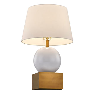 Brumfield One Light Table Lamp in Ceramic and Brass