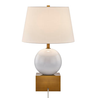 Brumfield One Light Table Lamp in Ceramic and Brass