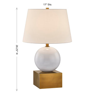 Brumfield One Light Table Lamp in Ceramic and Brass