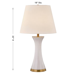 Dana One Light Table Lamp in White