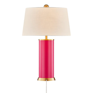 Melissa One Light Table Lamp in Fuchsia Rose