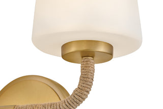 Kline LED Vanity in Lacquered Brass