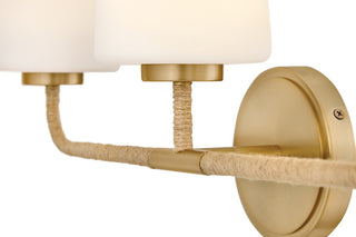 Kline LED Vanity in Lacquered Brass