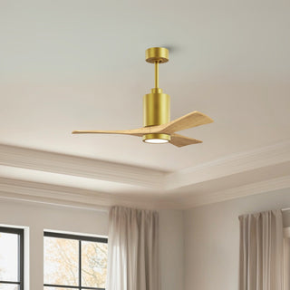 Patricia-3 42" Ceiling Fan in Brushed Brass