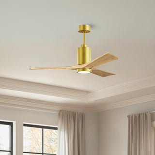 Patricia-3 52" Ceiling Fan in Brushed Brass