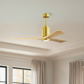 Patricia-3 60" Ceiling Fan in Brushed Brass