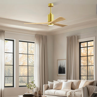 Patricia-3 60" Ceiling Fan in Brushed Brass