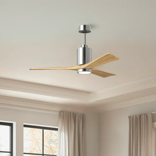 Patricia-3 52" Ceiling Fan in Polished Chrome