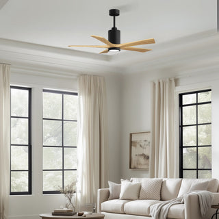 Patricia-5 52" Ceiling Fan in Matte Black