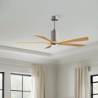 Patricia-5 60" Ceiling Fan in Brushed Nickel