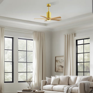 Patricia-5 42" Ceiling Fan in Brushed Brass