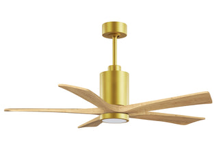 Patricia-5 52" Ceiling Fan in Brushed Brass