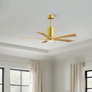 Patricia-5 52" Ceiling Fan in Brushed Brass