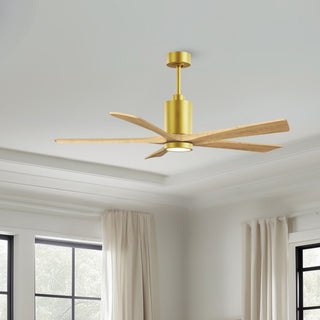 Patricia-5 60" Ceiling Fan in Brushed Brass