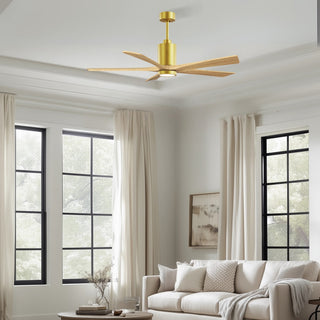 Patricia-5 60" Ceiling Fan in Brushed Brass