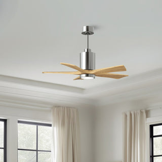 Patricia-5 42" Ceiling Fan in Polished Chrome
