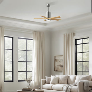 Patricia-5 42" Ceiling Fan in Polished Chrome