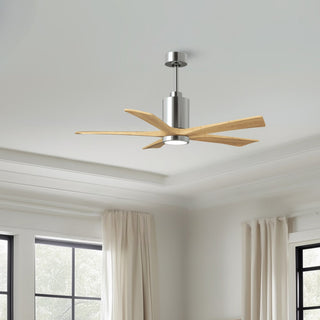 Patricia-5 52" Ceiling Fan in Polished Chrome