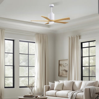 Patricia-5 52" Ceiling Fan in Gloss White