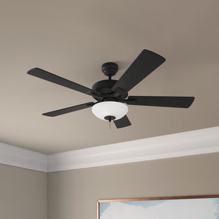 Galeson 52" Ceiling Fan in Matte Black