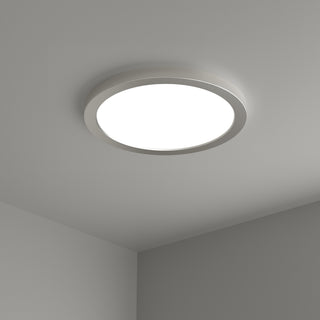 12" Slim Edge-lit Disc LED Disc in Brushed Nickel