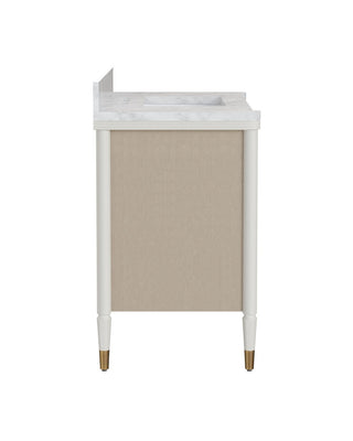 Aster Vanity with Rectangular Undermount Sink in Off-White/Fog/Natural/White/Polished Brass