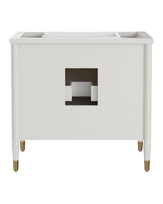 Aster Vanity with Rectangular Undermount Sink in Off-White/Fog/Natural/White/Polished Brass