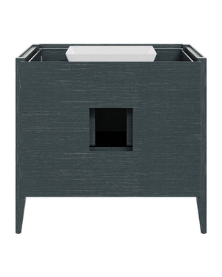 Santos Vanity with Rectangular Undermount Sink in Vintage Navy/Natural/White/Brushed Brass/Polished Nickel
