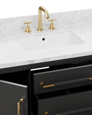 Verona Vanity with Rectangular Undermount Sink in Black/Natural/White/Champagne