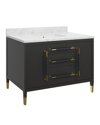Verona Vanity with Rectangular Undermount Sink in Black/Natural/White/Champagne