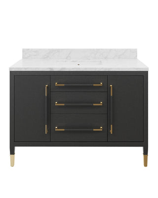 Verona Vanity with Rectangular Undermount Sink in Black/Natural/White/Champagne