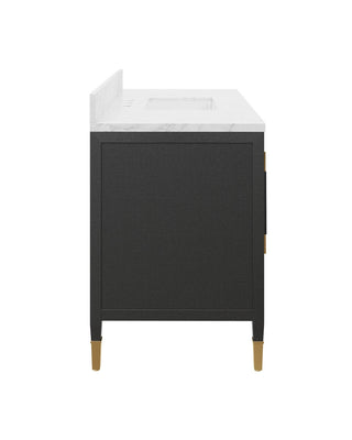 Verona Vanity with Rectangular Undermount Sink in Black/Natural/White/Champagne