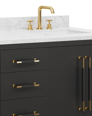 Verona Vanity with Rectangular Undermount Sink in Black/Natural/White/Champagne