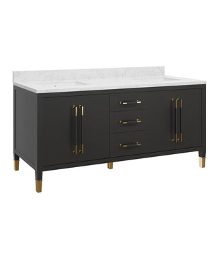 Verona Vanity with Rectangular Undermount Sink in Black/Natural/White/Champagne