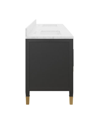 Verona Vanity with Rectangular Undermount Sink in Black/Natural/White/Champagne