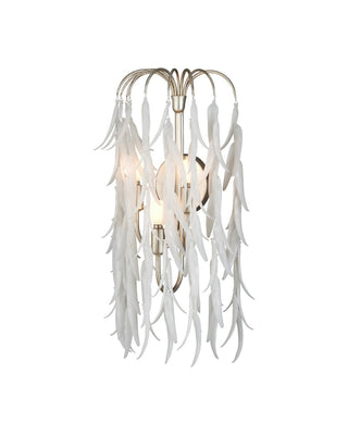 Glen Arbor Three Light Wall Sconce in White/Contemporary Silver Leaf/Contemporary Silver