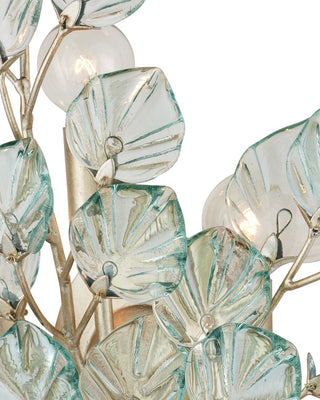 Baobab Three Light Wall Sconce in Clear/Contemporary Silver Leaf/Contemporary Silver