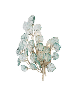 Baobab Three Light Wall Sconce in Clear/Contemporary Silver Leaf/Contemporary Silver