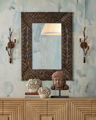 Morning Grove Two Light Wall Sconce in Rhine Gold/Clear