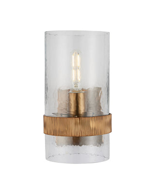 Sudeley One Light Wall Sconce in Clear/Satin Brass