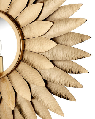 Plumage One Light Wall Sconce in Antique Brass/Mirror