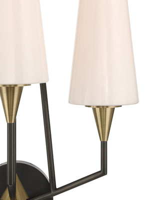 Hennin LED Wall Sconce in Polished Antique Brass/Oil Rubbed Bronze