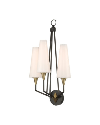 Hennin LED Wall Sconce in Polished Antique Brass/Oil Rubbed Bronze