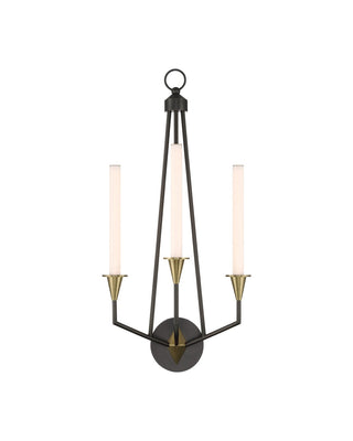 Hennin LED Wall Sconce in Polished Antique Brass/Oil Rubbed Bronze
