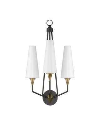 Hennin LED Wall Sconce in Polished Antique Brass/Oil Rubbed Bronze