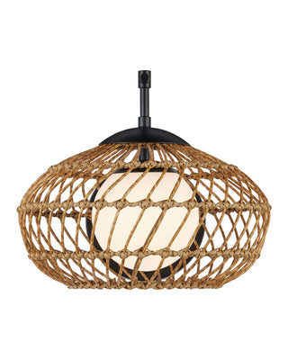 Carriage One Light Wall Sconce in Natural/Black/Frosted White
